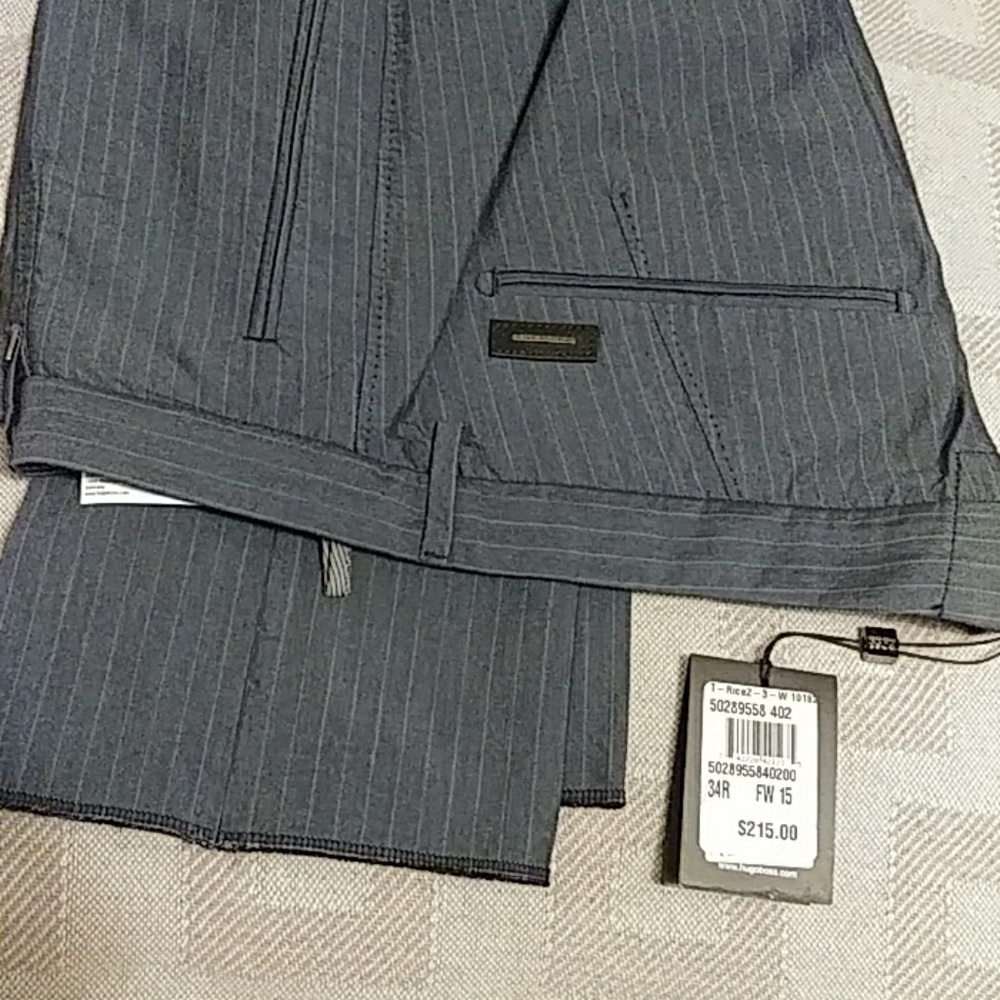 🆕Hugo Boss Sz 34R Men's Pinstripe tailored slacks